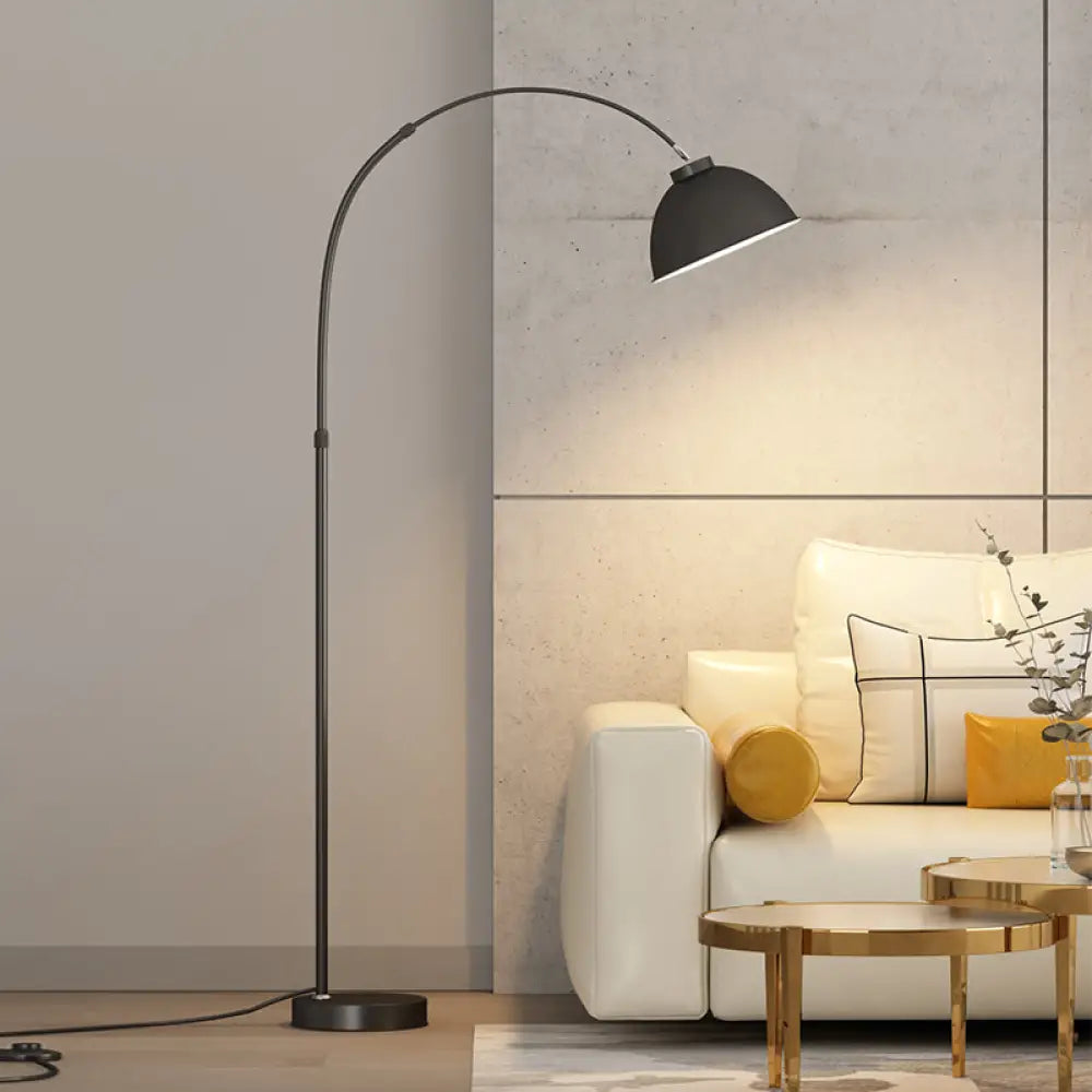 DecorBites™ Adjustable Domed Floor Lamp with Metal Stand - Stylish Living Room Lighting