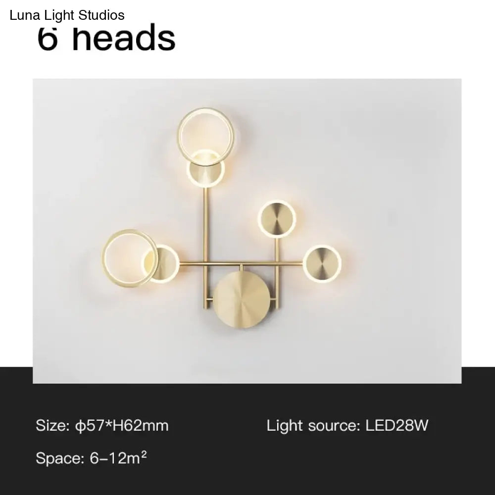 DecorBites™ Ayten - Modern Style Golden LED Wall Lamp For Living Room Bedroom Dining Room Aisle Lighting