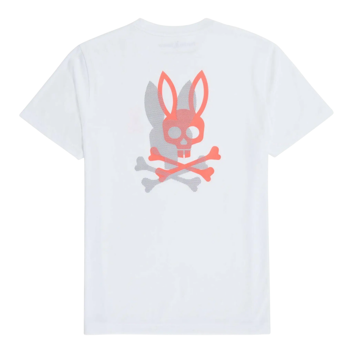 Psycho Bunny Chicago Back Graphic Men Tee Shirt White/Pink