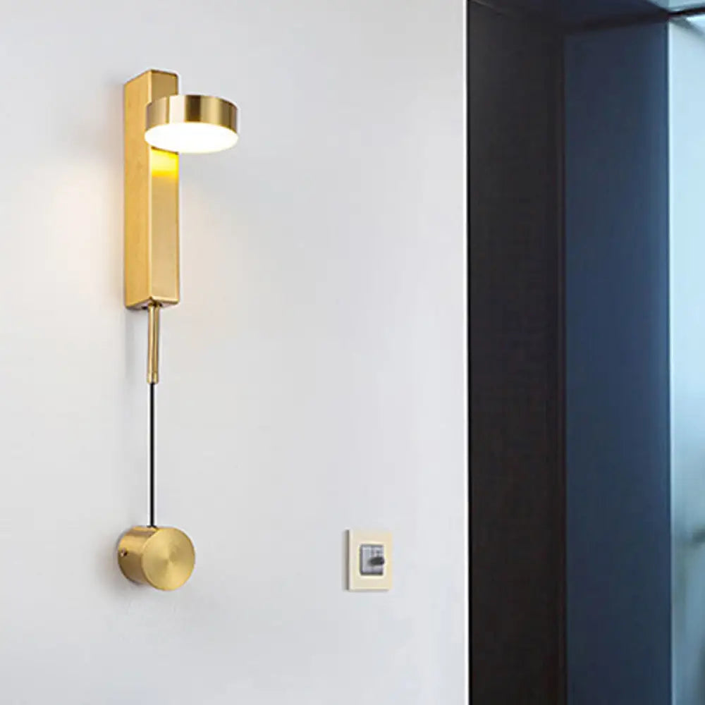 DecorBites™ Black/Gold LED Flush Mount Wall Sconce - Sleek & Stylish Metallic Wall Lighting Fixture