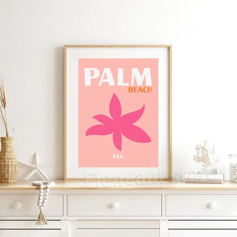 DecorBites™ Colorful Travel Posters - Miami, Ibiza, Mykonos