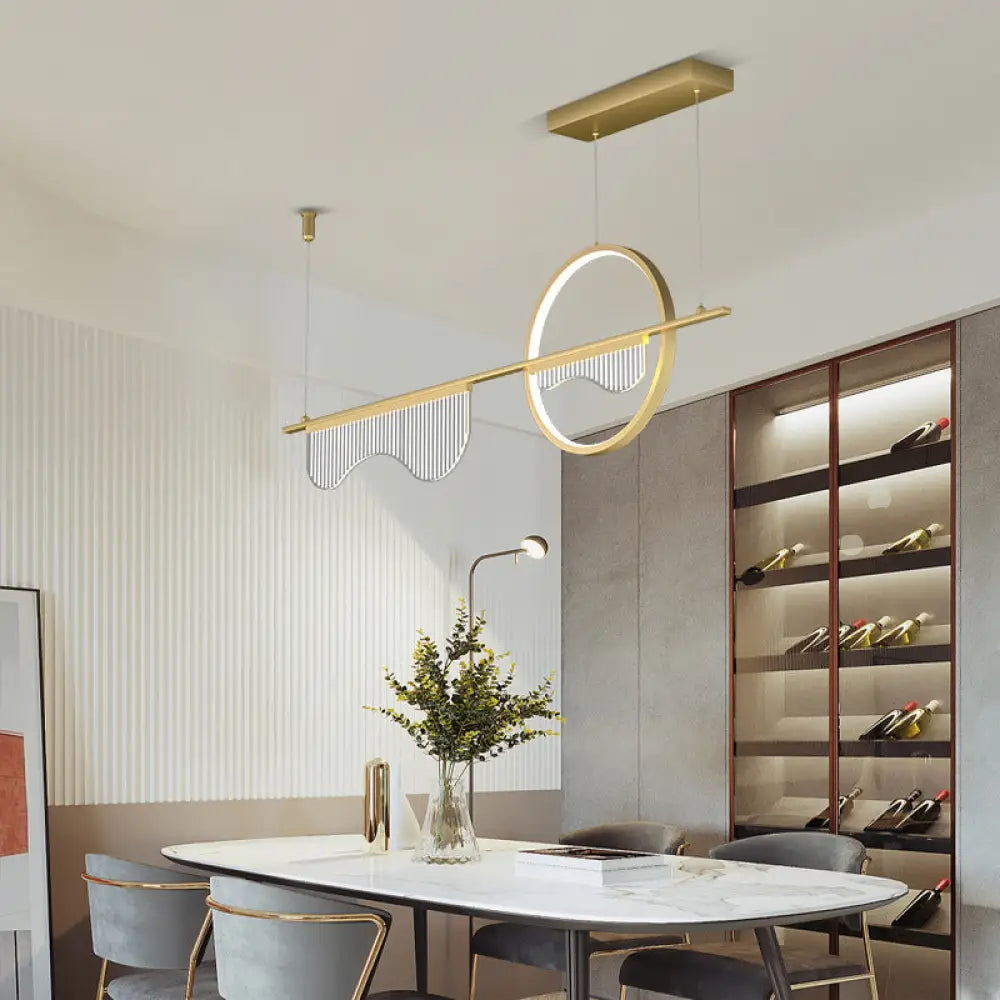 DecorBites™ Contemporary Geometric LED Pendant Light for Dining Room Island