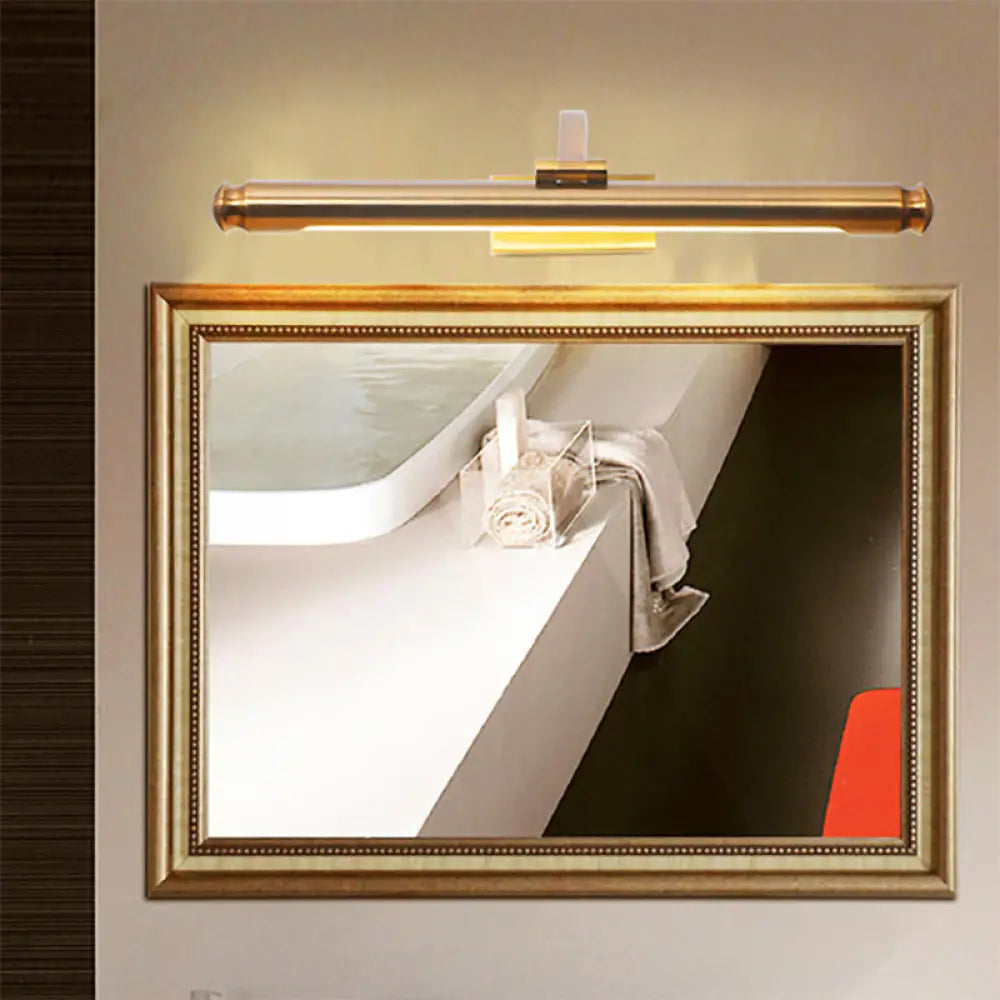 DecorBites™ Contemporary LED Vanity Light in Gold Finish - Tubed Wall Sconce for Kitchen, 20.5"/26" W