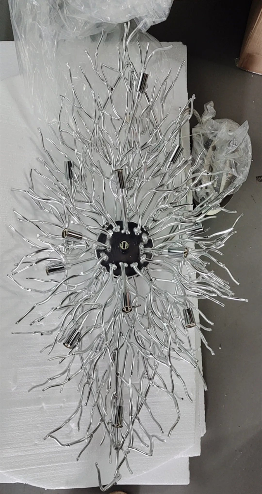 DecorBites™ Crystal Chandelier with Raindrop Crystals
