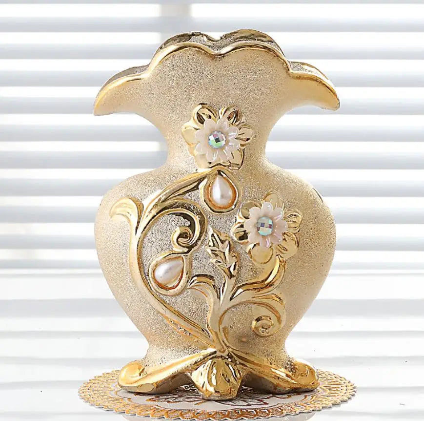 DecorBites™ Frosted Porcelain Flower Vase for Home Decor