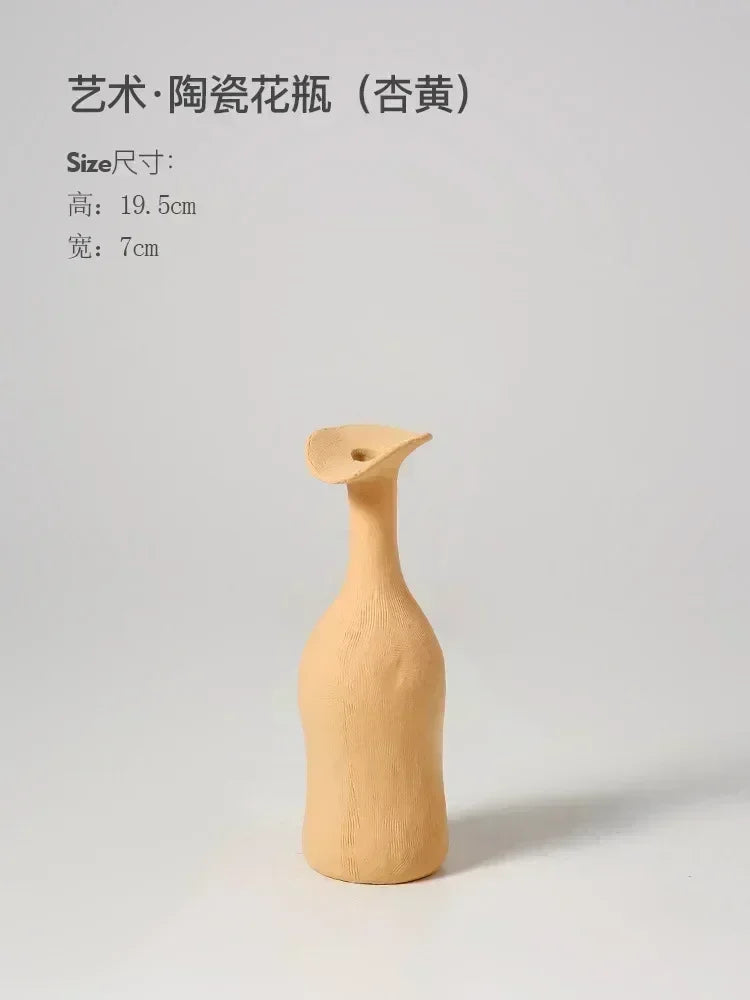 DecorBites™ Handmade Nordic Ceramic Flower Vase for Luxury Home
