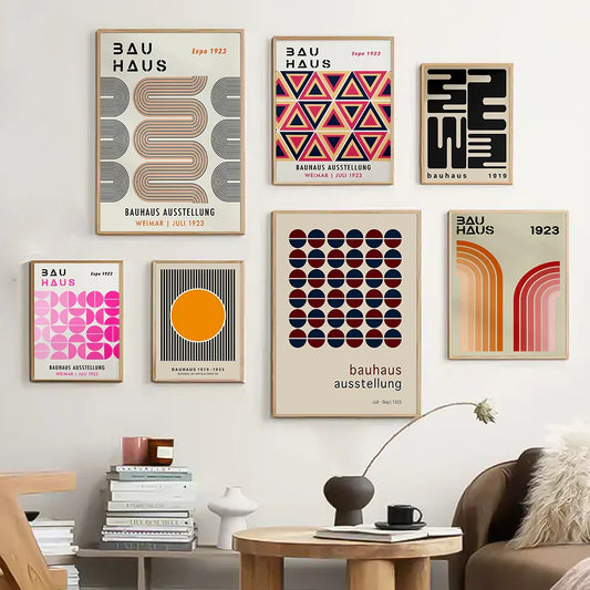 DecorBites™ Mid Century Geometric Wall Art Canvas Prints