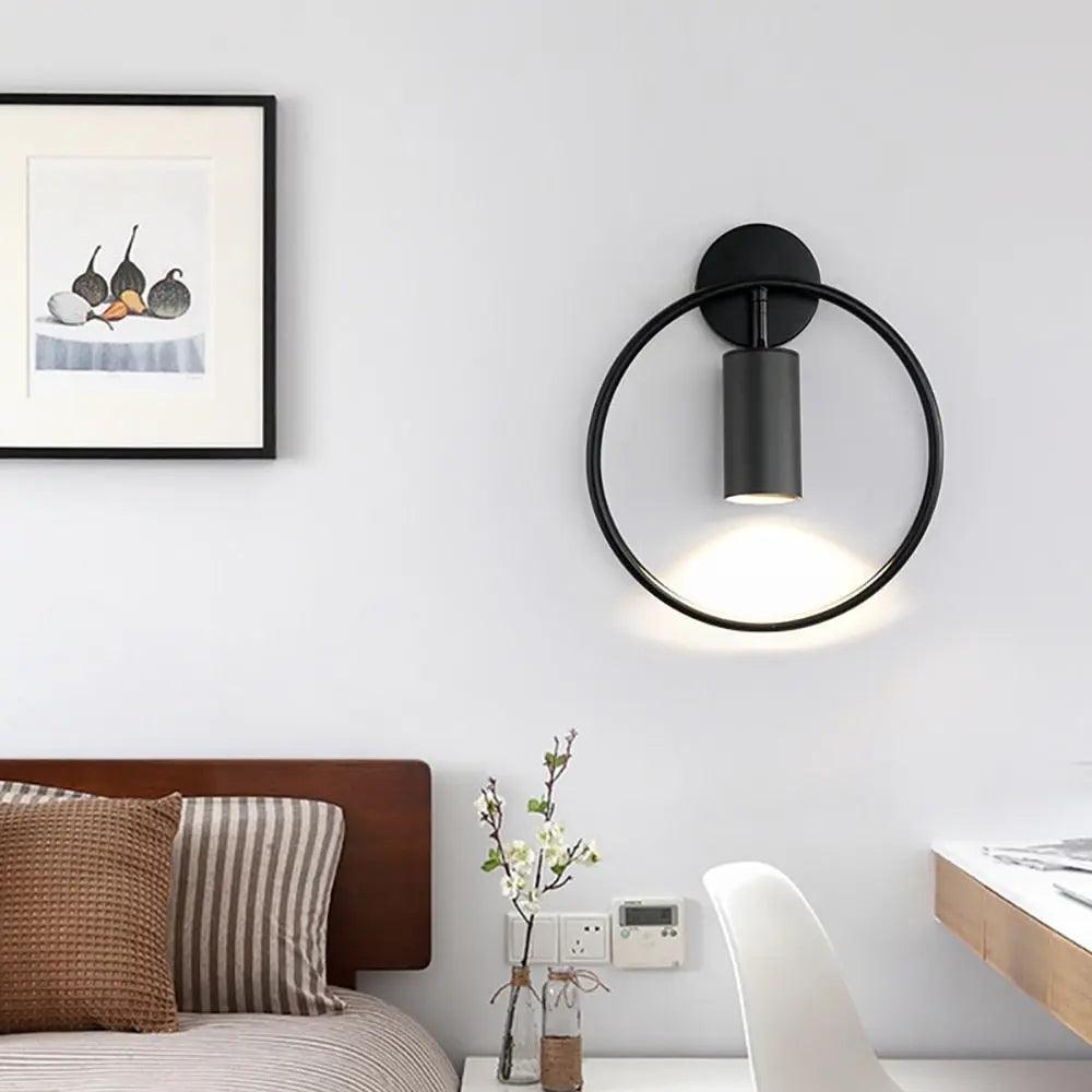 DecorBites™ Modern Gold & Black Wall Sconce