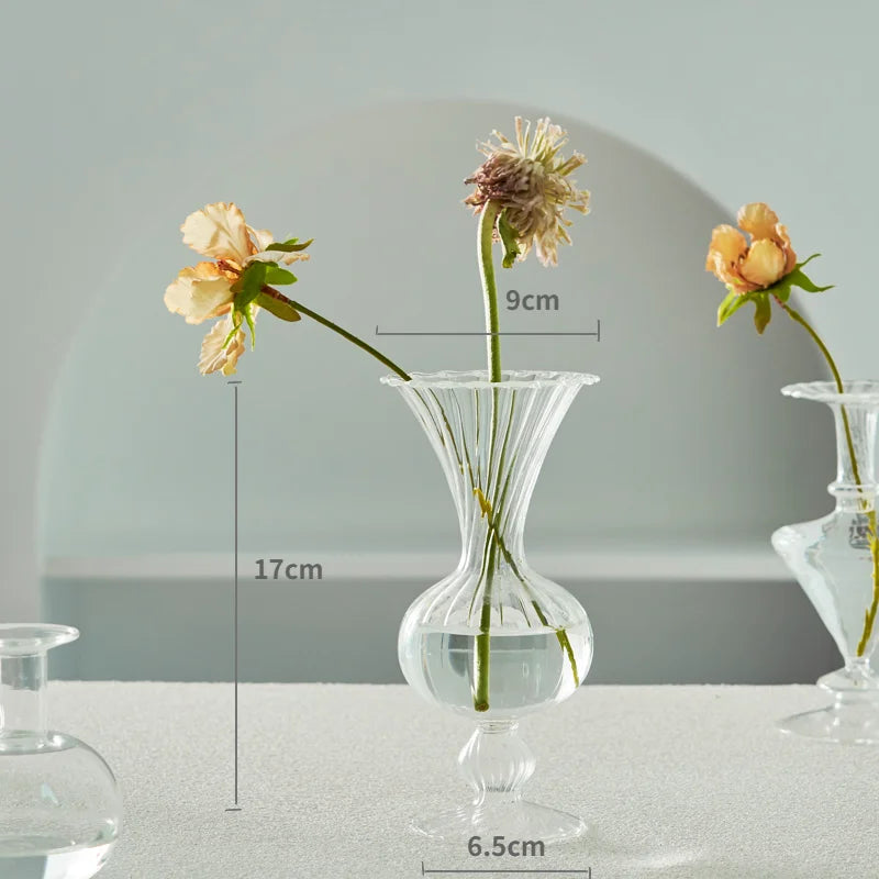 DecorBites™ Modern Nordic Glass Vases Set for Home and Wedding