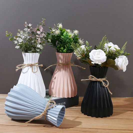DecorBites™ Origami Style European Plastic Flower Vase