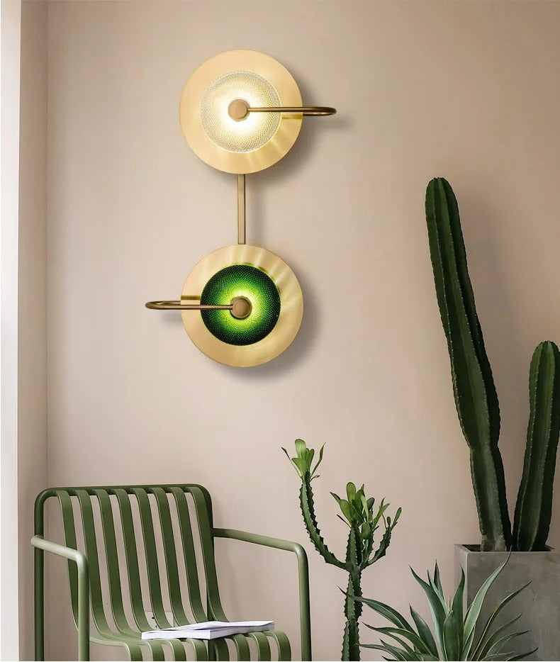DecorBites™ Scandinavian Brass Wall Sconce