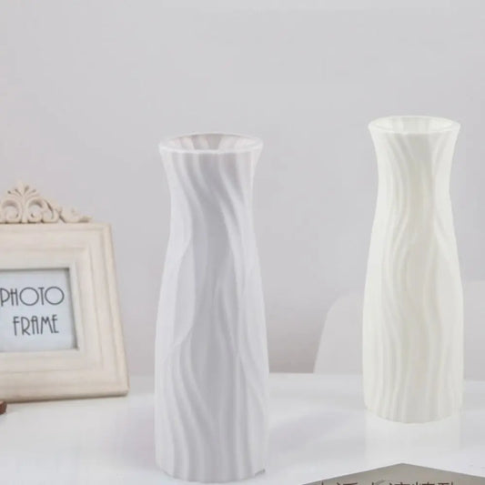DecorBites™ Solid Color Plastic Flower Vase for Home Decor