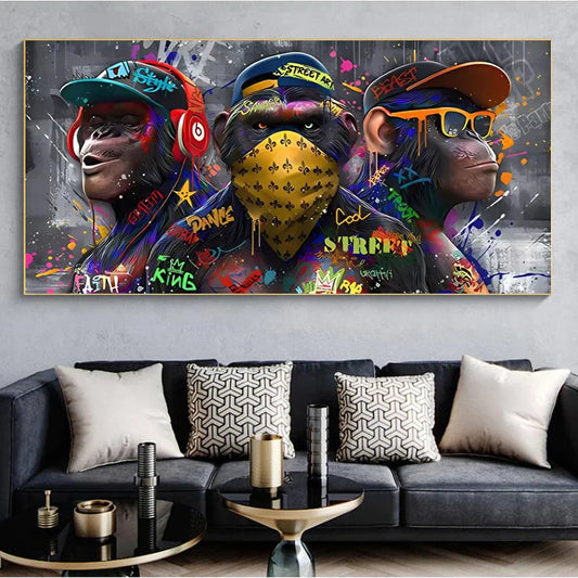 DecorBites™ Trendy Orangutans Wall Art Print