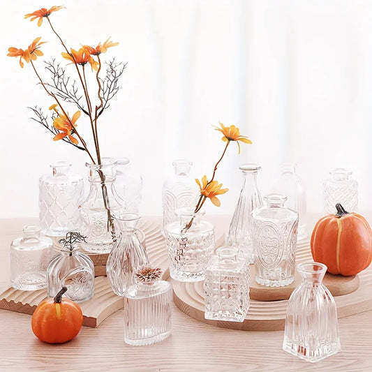 DecorBites™ Vintage Glass Bud Vases Set - 30 Pieces