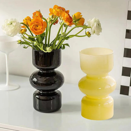 DecorBites™ Vintage Glass Flower Vase: Nordic Style Decor