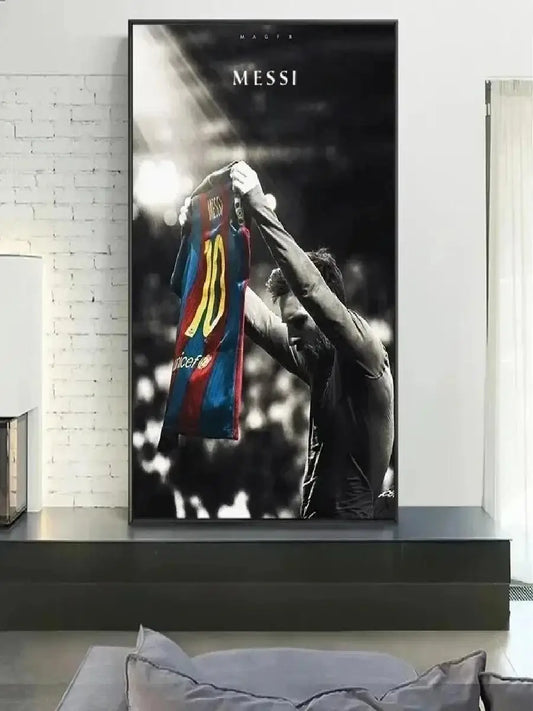 DecorBites™ Vintage Lionel Messi Canvas Print Football Star Wall Art