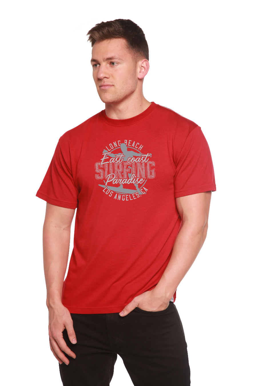 East Coast Paradise Men's Bamboo Viscose/Organic Cotton Short Sleeve Graphic T-Shirt