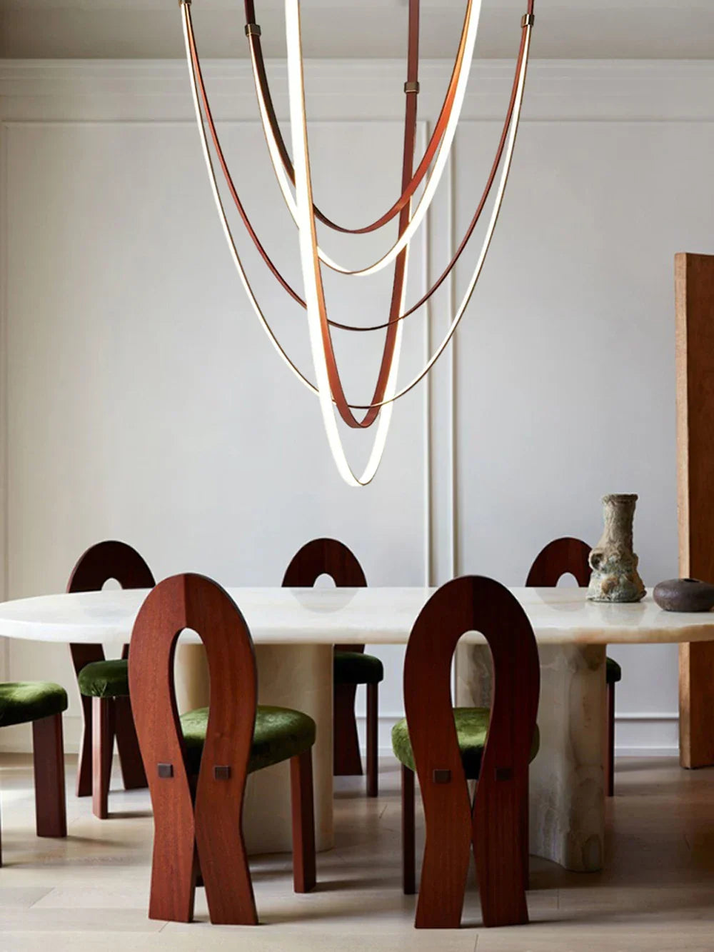 DecorBites™ Flexible Leather Belt LED Chandelier Light