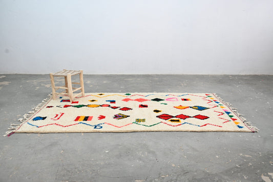 DecorBites™ Handmade Moroccan Azilal Rug 242x140cm