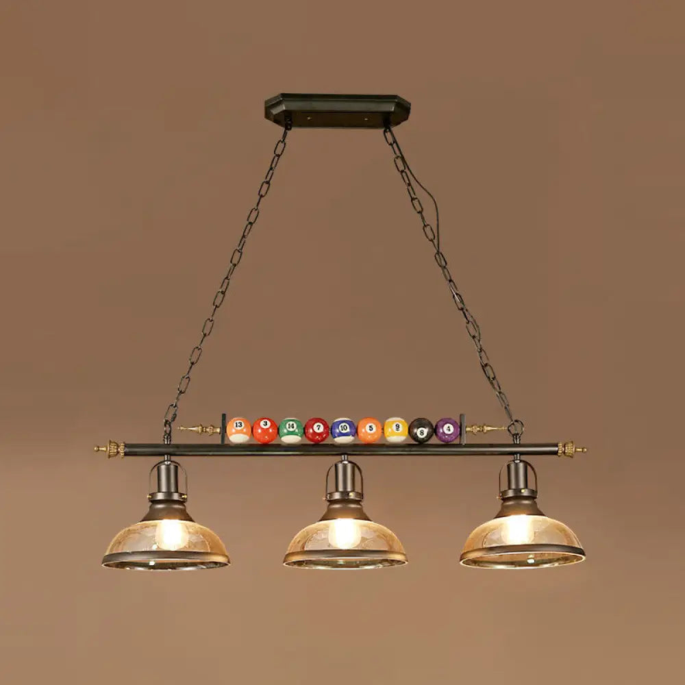 DecorBites™ Industrial Style Black Metal Billiard Light Pendant for Restaurant Island