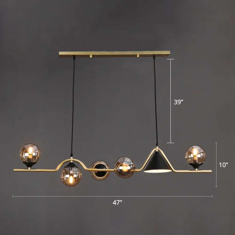 DecorBites™ Ivory Glass Island Pendant Light: Geometric, Contemporary Hanging Fixture for Restaurants
