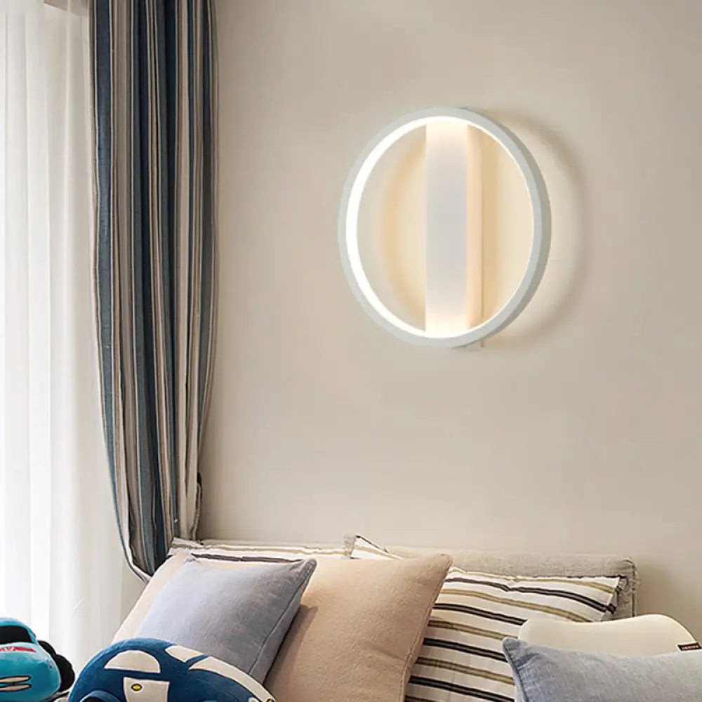 DecorBites™ LED Wall Sconce with Acrylic Shade: Simple Style, White Round/Square Design, Warm/White Light