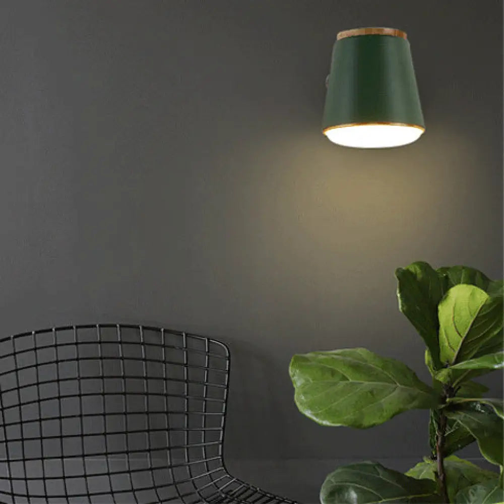 DecorBites™ Macaron Metal Tapered Wall Light in Pink/Grey/Green – Ideal for Bedroom