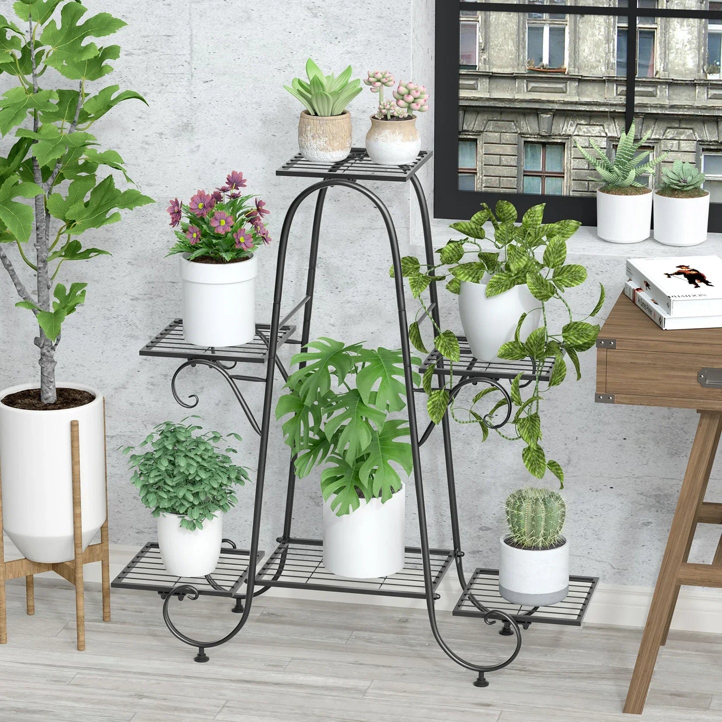 DecorBites™ Metal Plant Stand - 6 Tier Display Rack