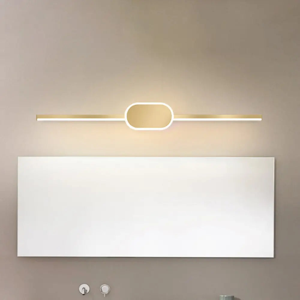 DecorBites™ Metallic LED Gold Wall Mounted Vanity Sconce - Simple Style, 16"/23.5"/31.5" W