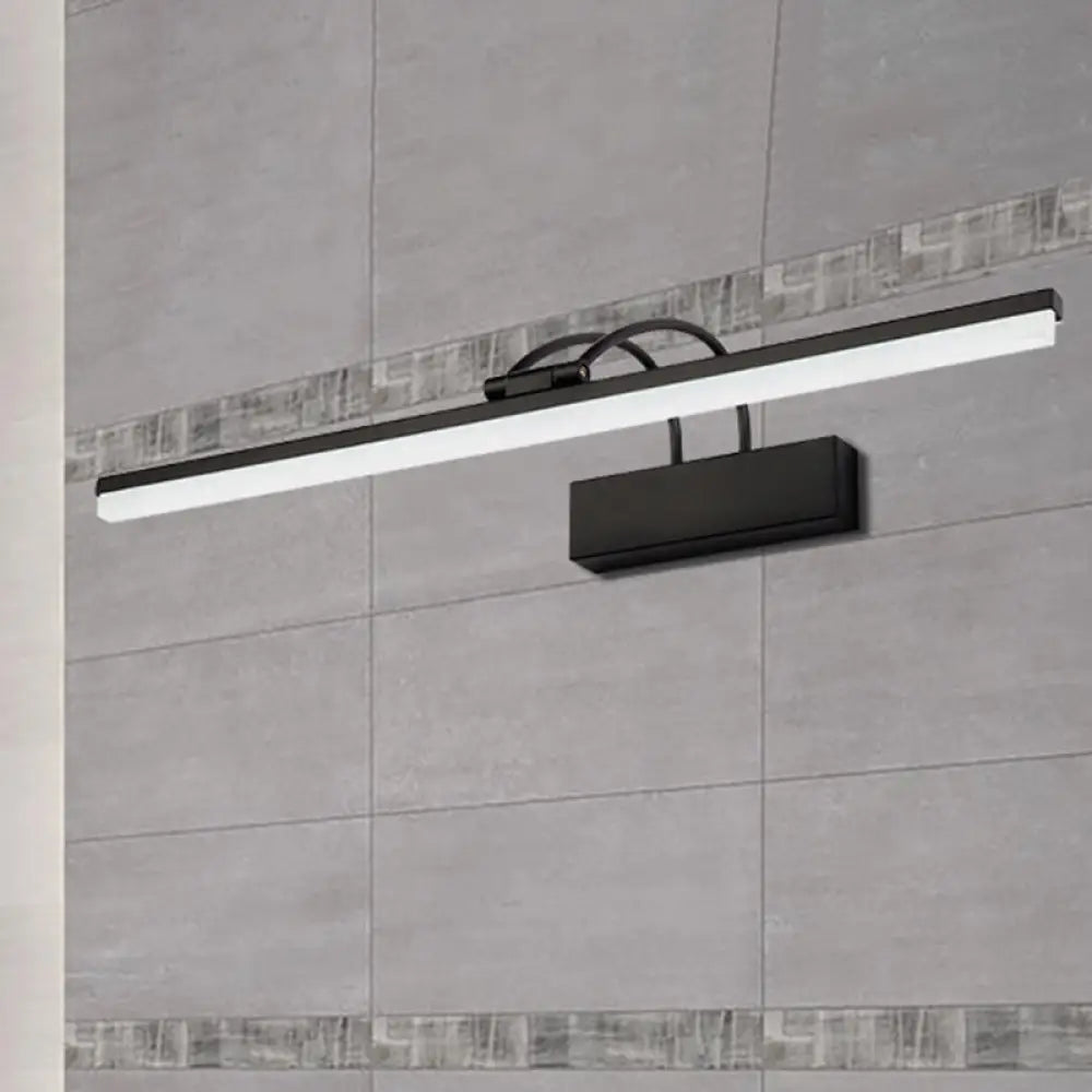 DecorBites™ Minimalist Acrylic Vanity Lighting Fixture - 16"/20" Modern LED Wall Mount Light in Black for Bathroom with Warm/White Light