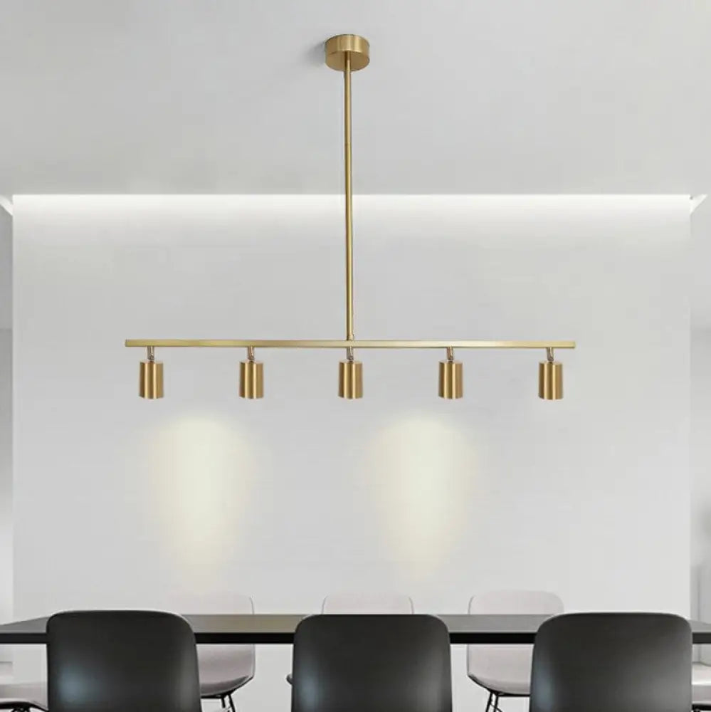 DecorBites™ Minimalist Adjustable LED Dining Room Pendant Light with Tube Shade