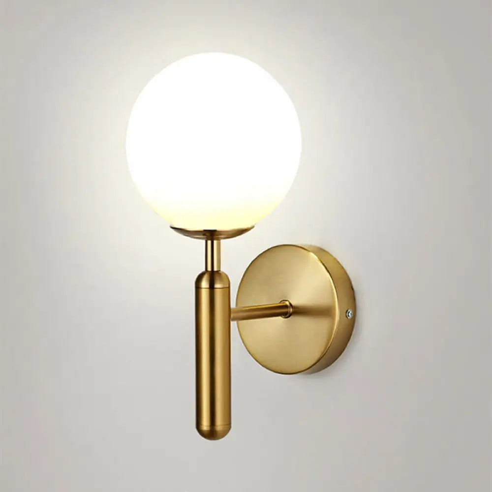 DecorBites™ Minimalist Glass Globe Wall Mount Light Fixture for Bedroom Wall Lighting