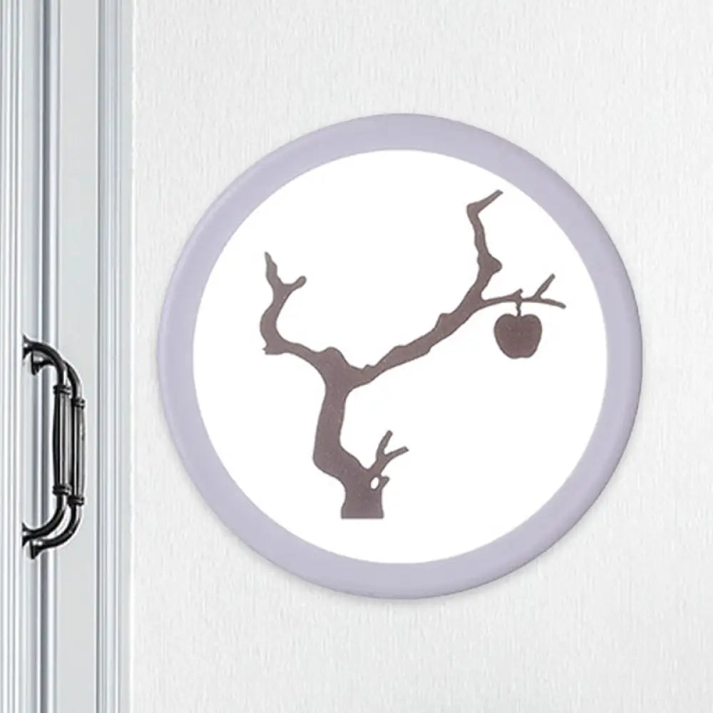DecorBites™ Minimalist LED Mural Wall Lamp in Acrylic, White, and Coffee Tones