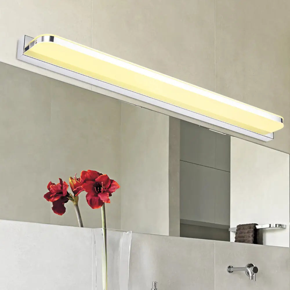 DecorBites™ Minimalist LED Vanity Wall Light with Ultra-Thin Acrylic Design - 9"/16.5" - Warm/White - Chrome Finish for Bathroom