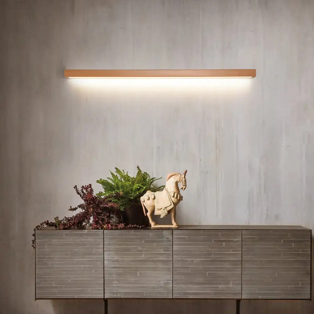 DecorBites™ Modern Beige Wooden LED Wall Sconce for Contemporary Living Room Lighting
