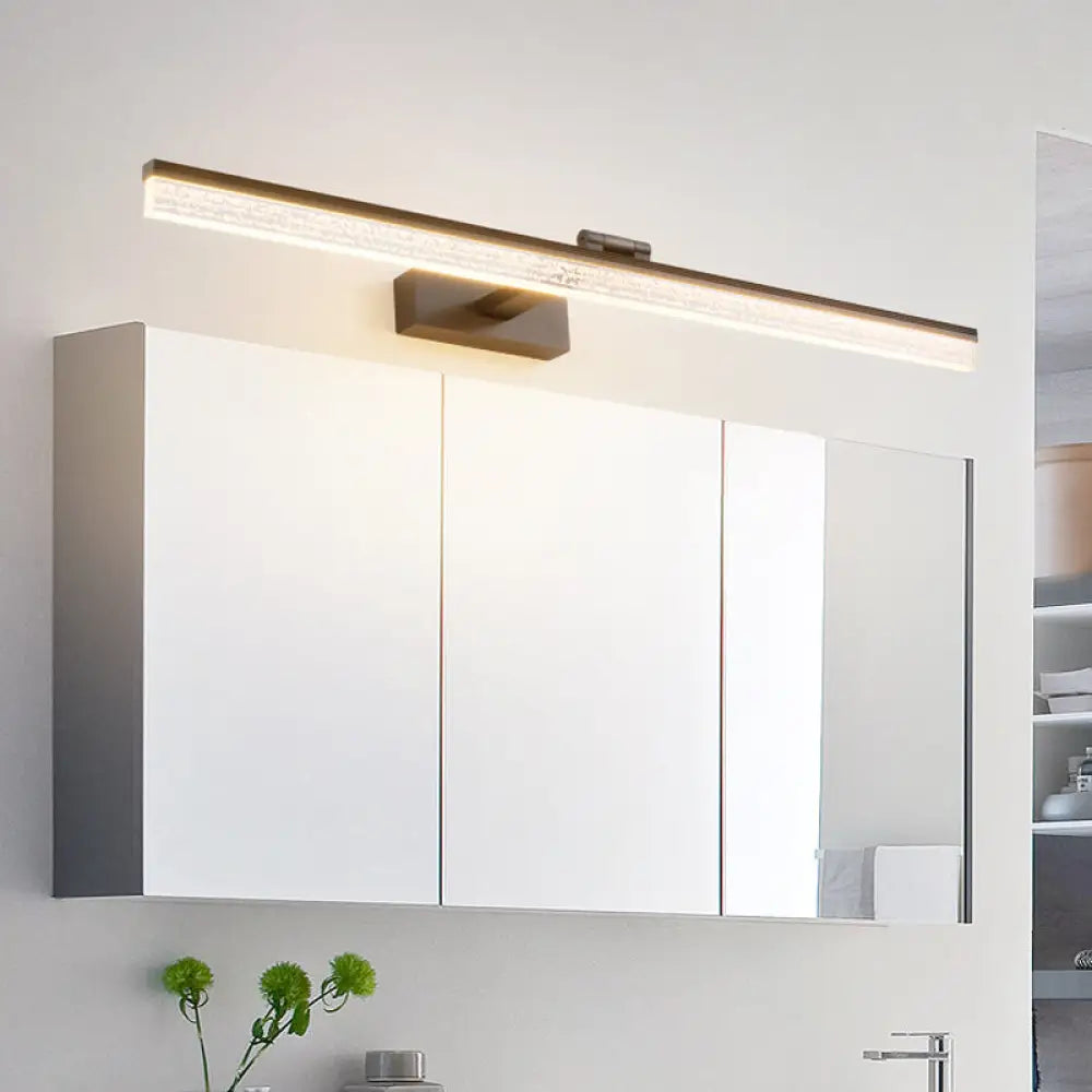 DecorBites™ Modern Black LED Wall Light with Acrylic Shade - Streamlined Vanity Lighting in Warm/White Light