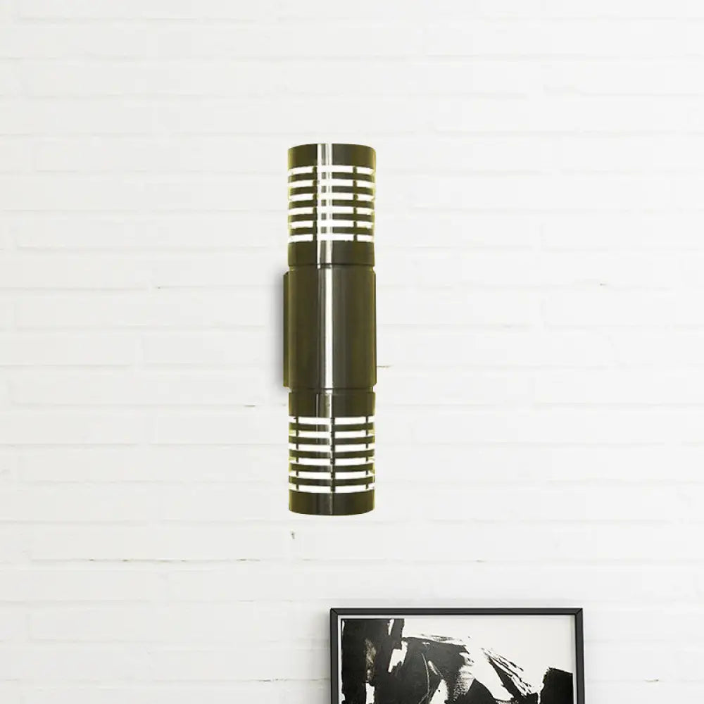 DecorBites™ Modern Chrome LED Wall Lamp with Hollow Design and Warm/White Light