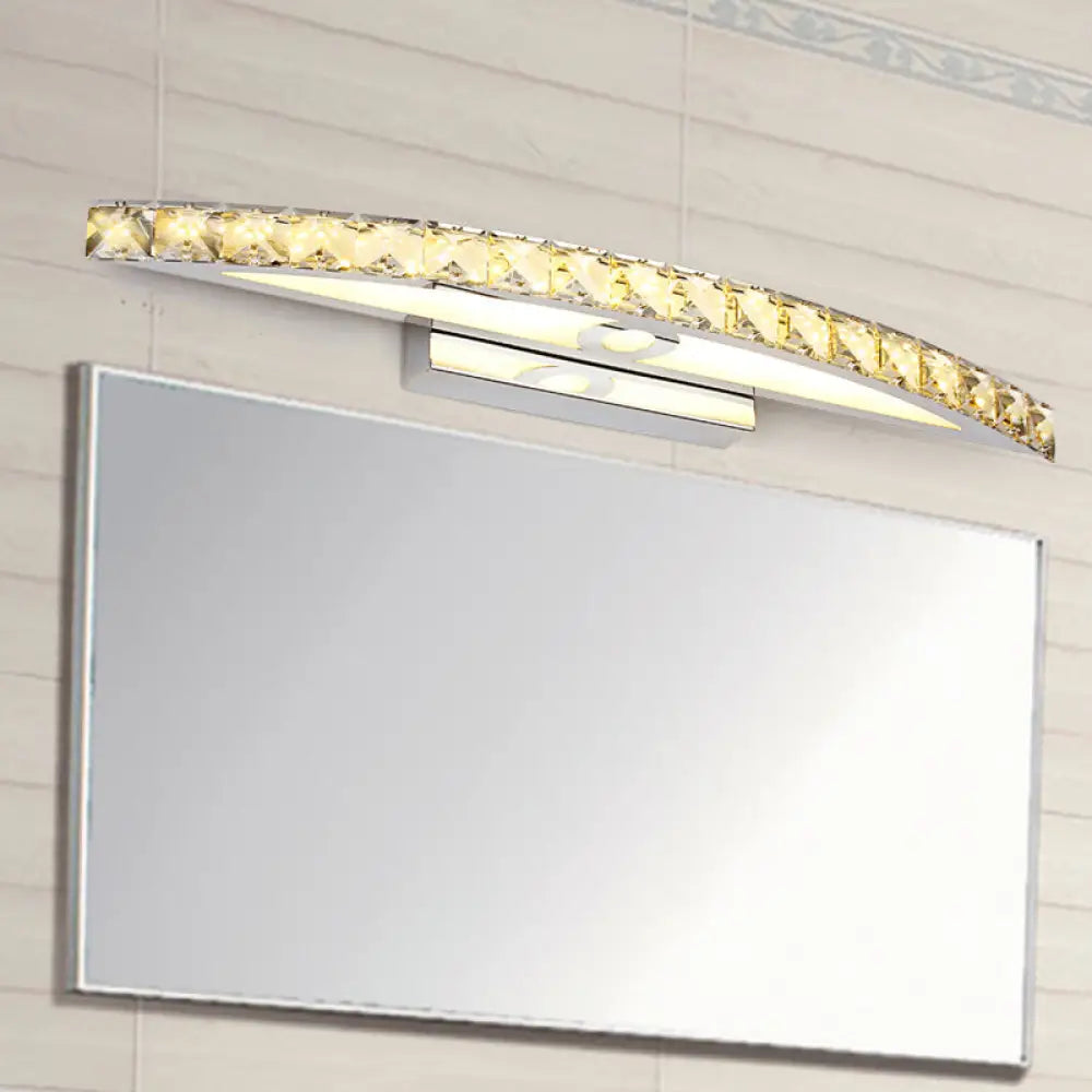DecorBites™ Modern Crystal LED Vanity Wall Light for Bathrooms - Arched Sconce Fixture