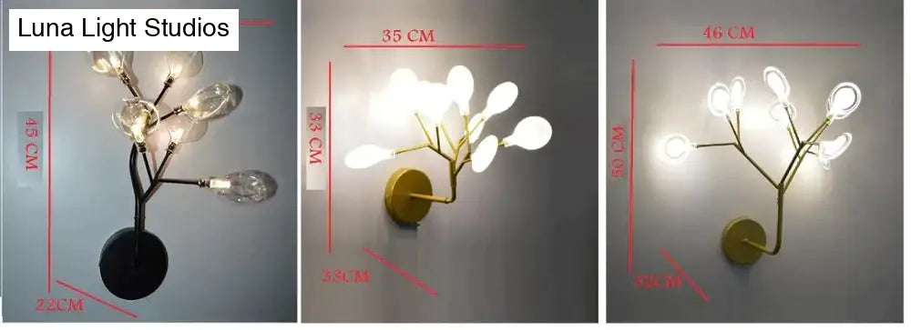 DecorBites™ Modern firefly Tree Branch LED Wall Light for Bedroom Study Room