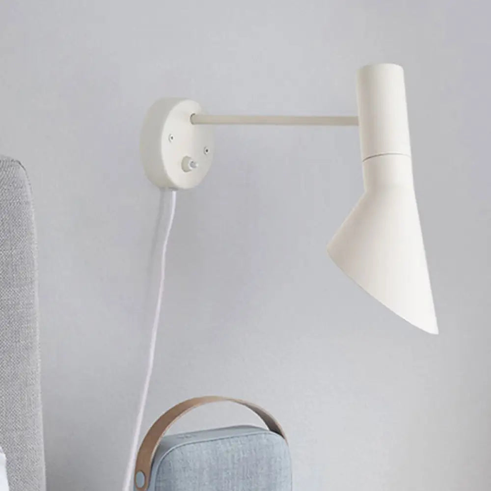DecorBites™ Modern Flare Wall Sconce Light in White/Grey with Rotating Node