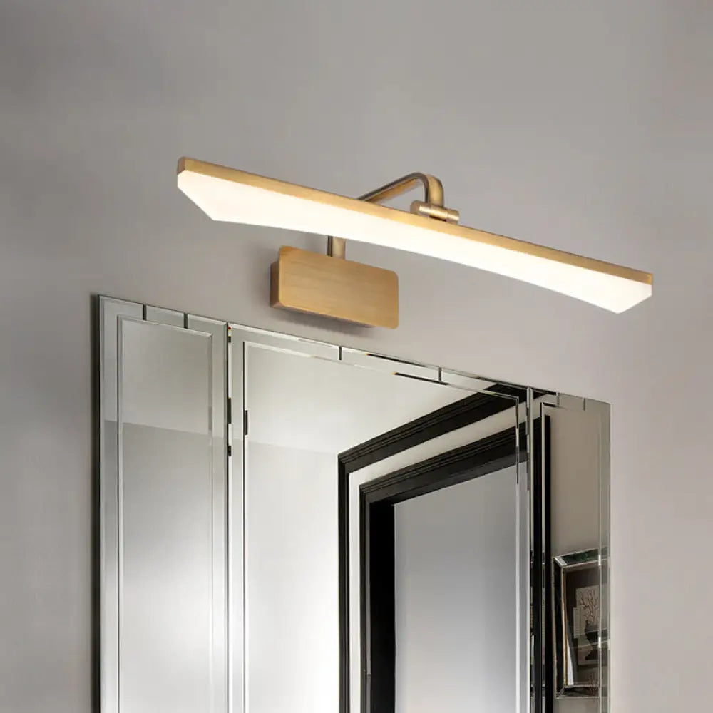 DecorBites™ Modern Gold Metal LED Vanity Lamp - Slim & Stylish Bathroom Wall Lighting with Warm/White Light