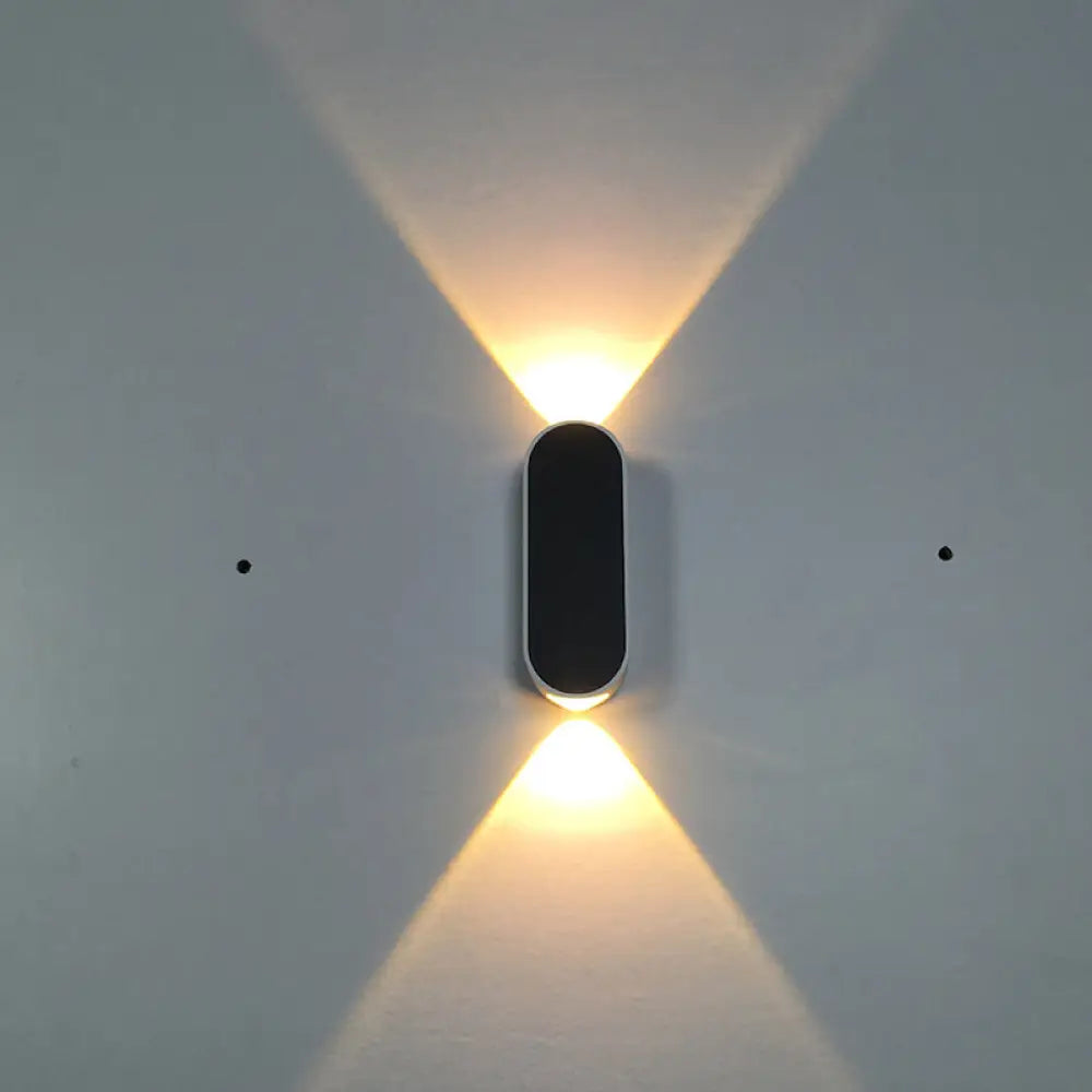 DecorBites™ Modern LED Flush Wall Sconce - Simplicity Black & White Wall Lamp with Metal Shade in Vibrant Colors