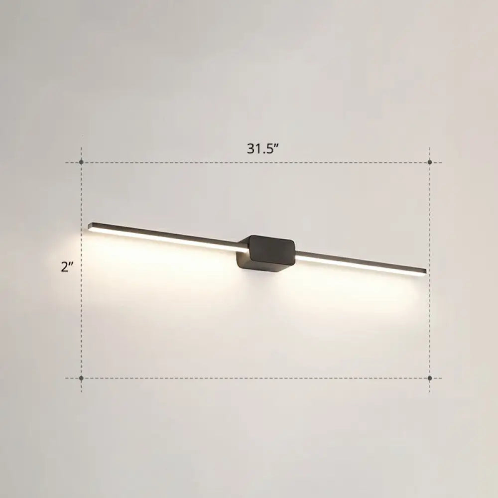 DecorBites™ Modern LED Wall-Mounted Vanity Lamp for Bathroom – Minimalistic Acrylic Pole Design