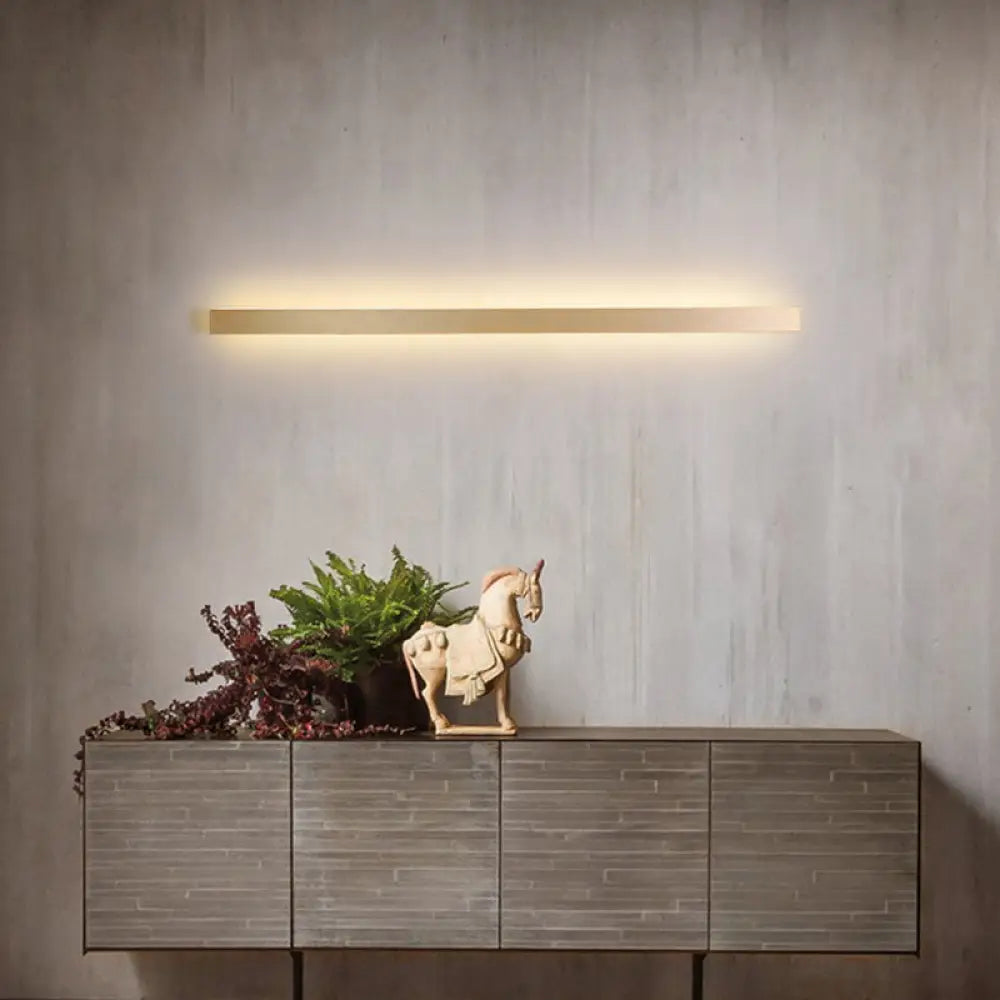 DecorBites™ Modern LED Wall Sconce Lamp - Simple Linear Stairway Light in Gold - White/Warm/Natural Light