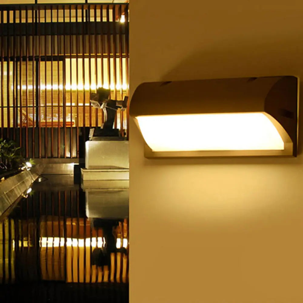 DecorBites™ Modern LED Wall Sconce Light for Pathways - Black Aluminum Rectangle Design