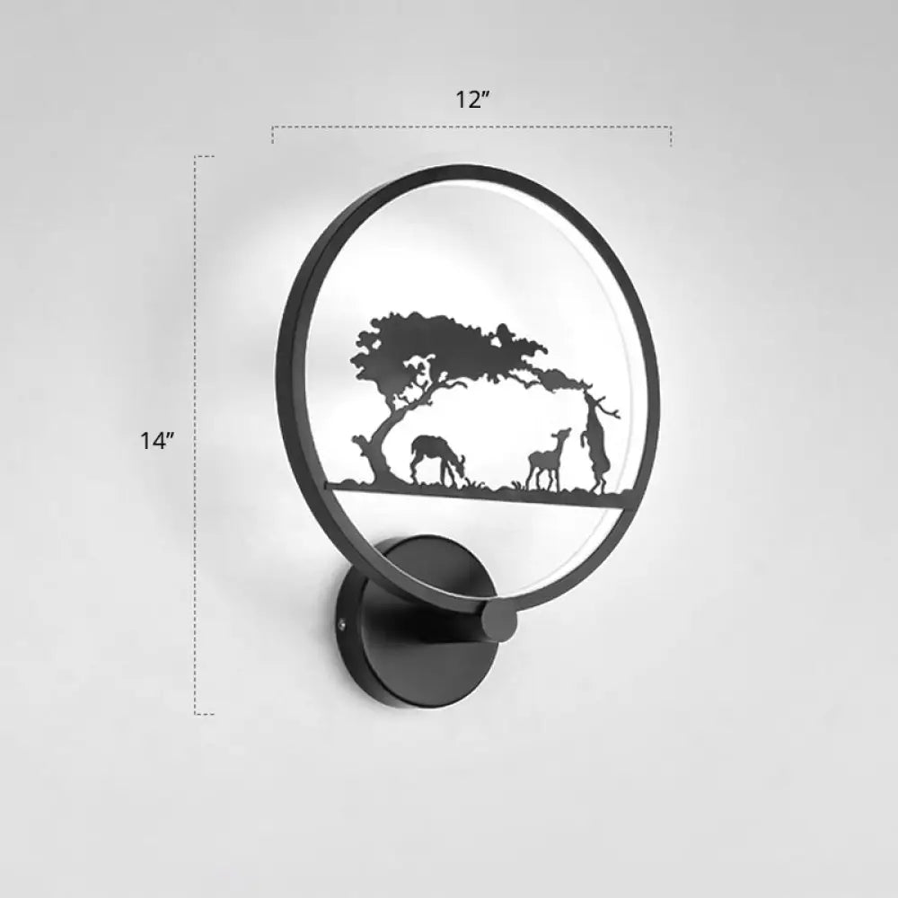 DecorBites™ Modern LED Wall Sconce with Nordic Geometric Design in Grey Metal