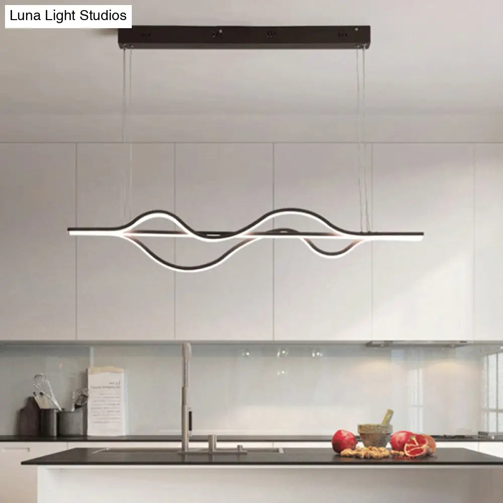 DecorBites™ Modern Metallic LED Pendant Light for Dining Room and Island in Coffee