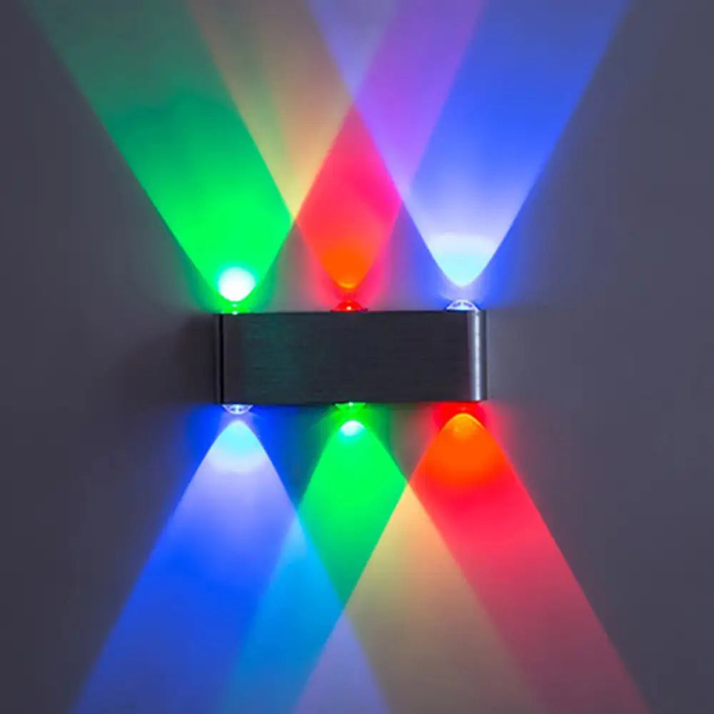 DecorBites™ Modern Metallic LED Sconce Light with Wall Mount - Rectangular Design, Nickel Finish, 7"/7.5" Width
