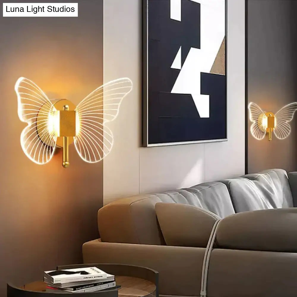 DecorBites™ Modern Nordic All Copper Led Butterfly Wall Lamp