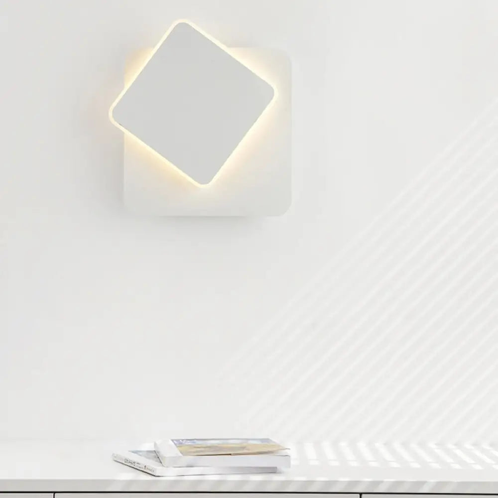 DecorBites™ Modern Nordic Wall Lamp with Moveable Iron Arm, Flush Mount Sconce in Black/White - LED Light, Acrylic Shade